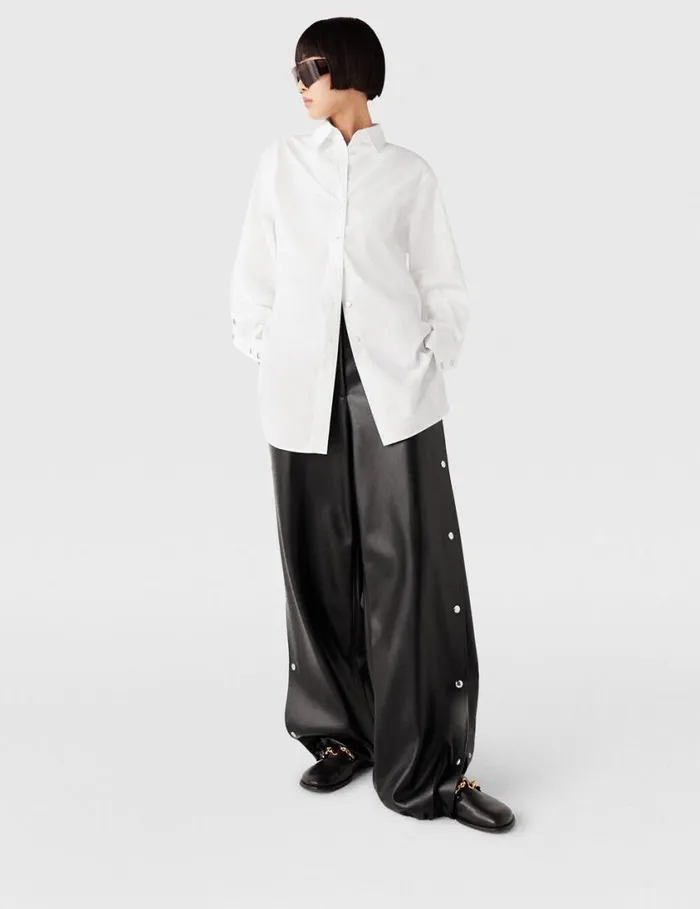 Women Classic Collar LongSleeve Shirt Pure White Stella McCartney Shirts And Tops Women Classic Collar LongSleeve Shirt Pure White Stella McCartney Shirts And Tops