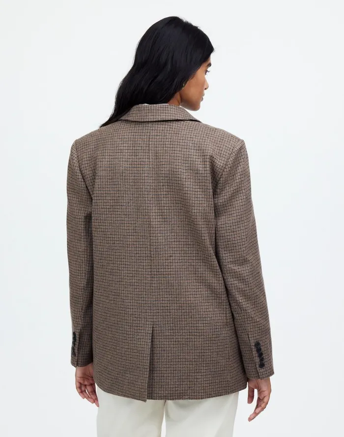Women Coats Jackets Madewell The Plus Kline Blazer Parton Check