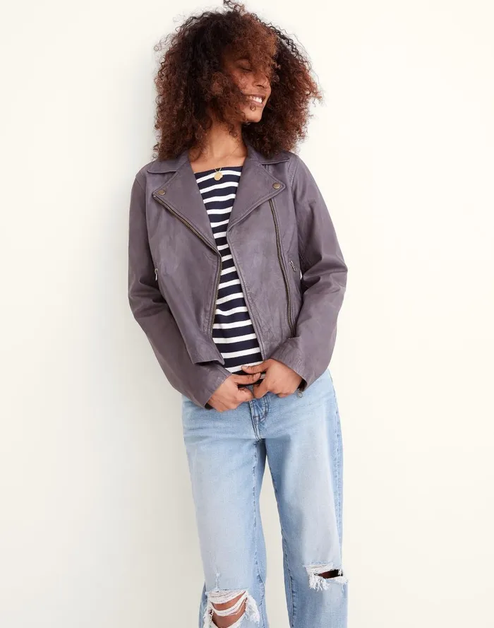 Women Coats Jackets Madewell Washed Leather Motorcycle Jacket Brass Hardware Edition Sunfaded Indigo Women Coats Jackets Madewell Washed Leather Motorcycle Jacket Brass Hardware Edition Sunfaded Indigo