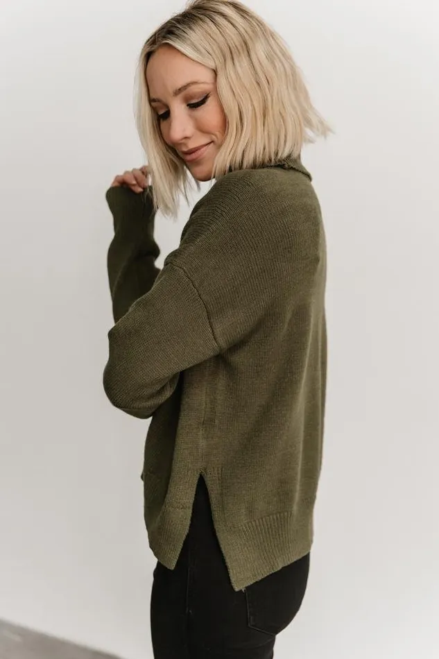 Women Collins Knit Sweater Olive Baltic Born Sweaters Women Collins Knit Sweater Olive Baltic Born Sweaters