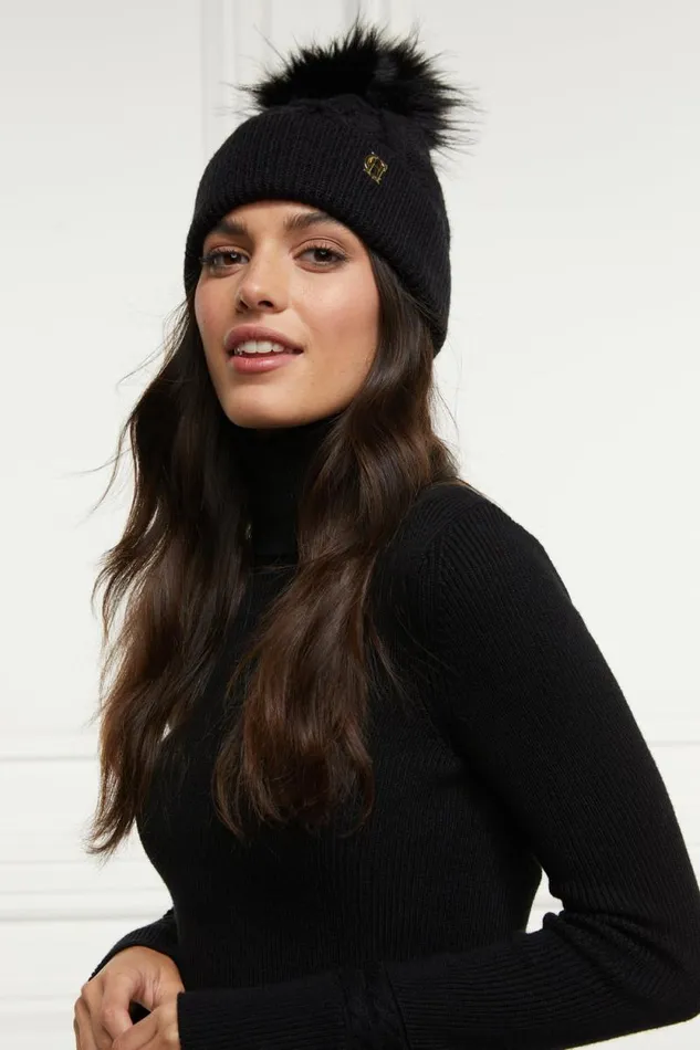 Women Cortina Bobble Hat Black Holland Cooper Hats and Headbands Women Cortina Bobble Hat Black Holland Cooper Hats and Headbands