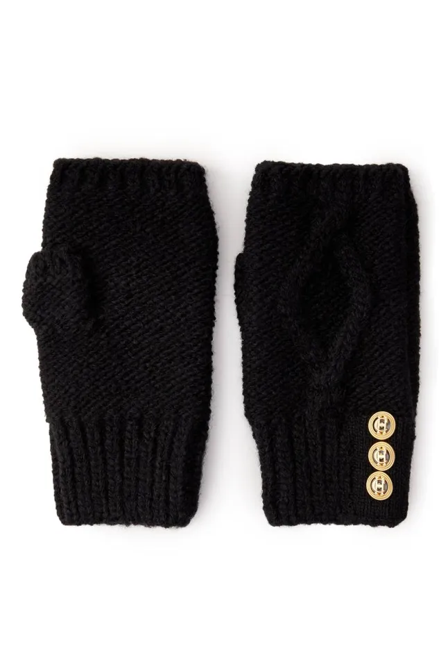 Women Cortina Fingerless Gloves Black Holland Cooper Gloves