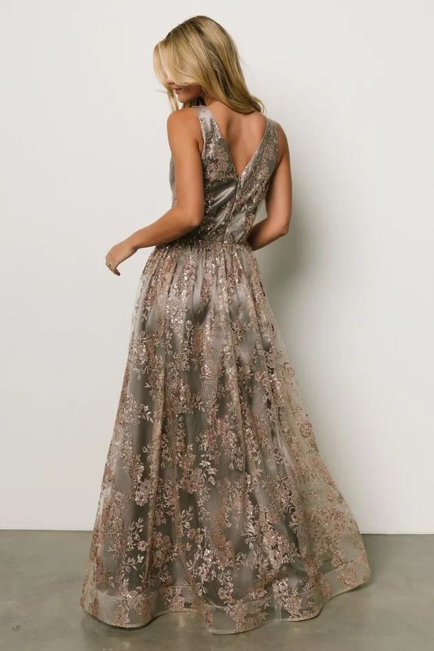 Women Cosette Sequin Shimmer Gown Eucalyptus Rose Baltic Born Embellished and Sequined Women Cosette Sequin Shimmer Gown Eucalyptus Rose Baltic Born Embellished and Sequined