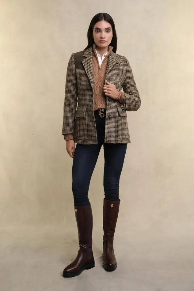 Women Country Cable Quarter Zip Knit Caramel Holland Cooper Knitwear Women Country Cable Quarter Zip Knit Caramel Holland Cooper Knitwear