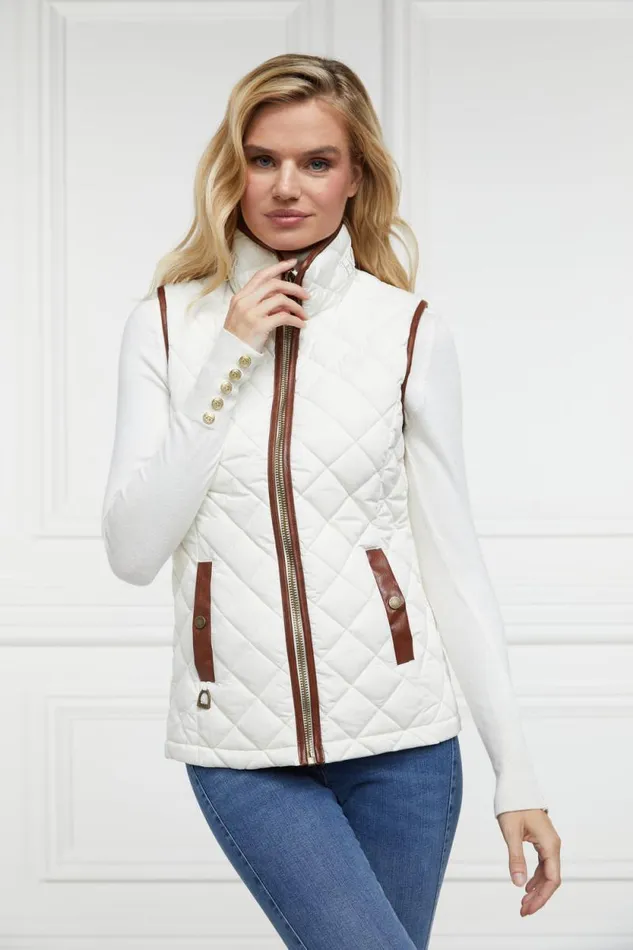 Women Country Quilted Gilet Cream Holland Cooper Gilets Women Country Quilted Gilet Cream Holland Cooper Gilets
