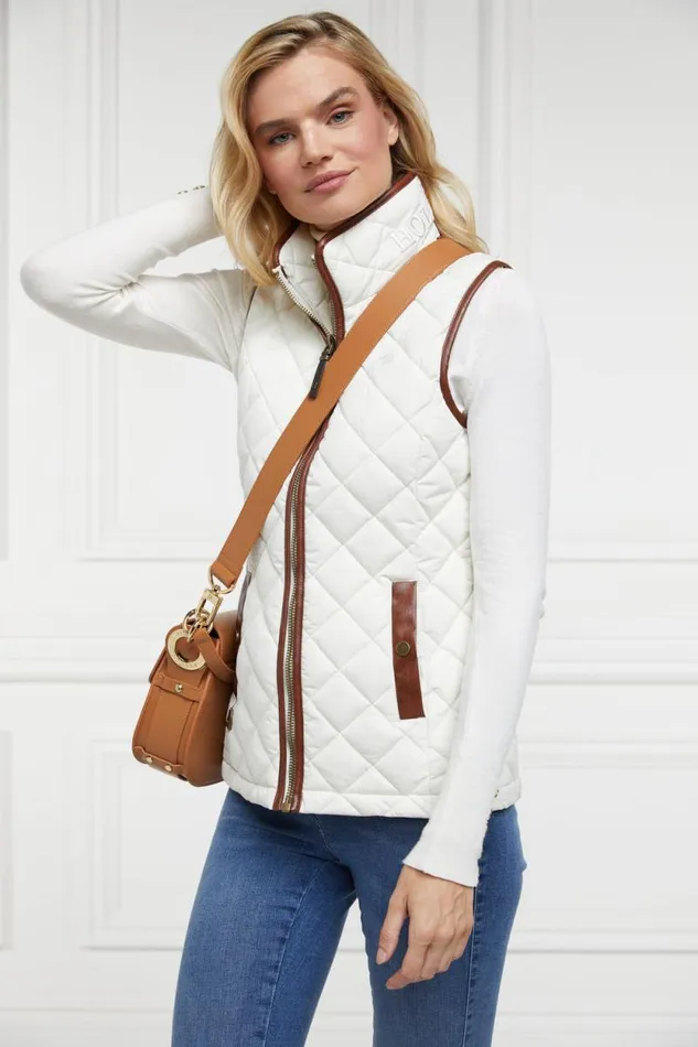 Women Country Quilted Gilet Cream Holland Cooper Gilets Women Country Quilted Gilet Cream Holland Cooper Gilets