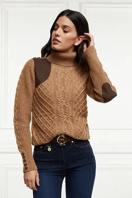 Women Country Roll Neck Knit Caramel Holland Cooper Knitwear Women Country Roll Neck Knit Caramel Holland Cooper Knitwear