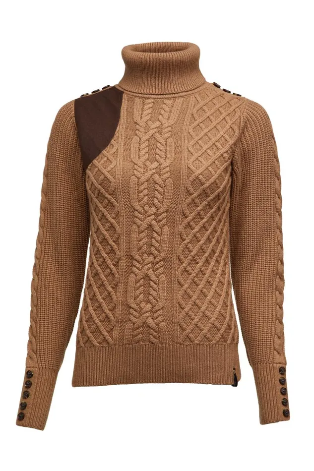 Women Country Roll Neck Knit Caramel Holland Cooper Knitwear Women Country Roll Neck Knit Caramel Holland Cooper Knitwear