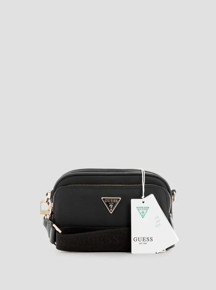 Women Crossbody GUESS Eco Black Gemma Crossbody Bag