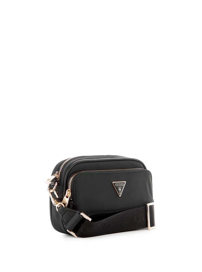 Women Crossbody GUESS Eco Black Gemma Crossbody Bag