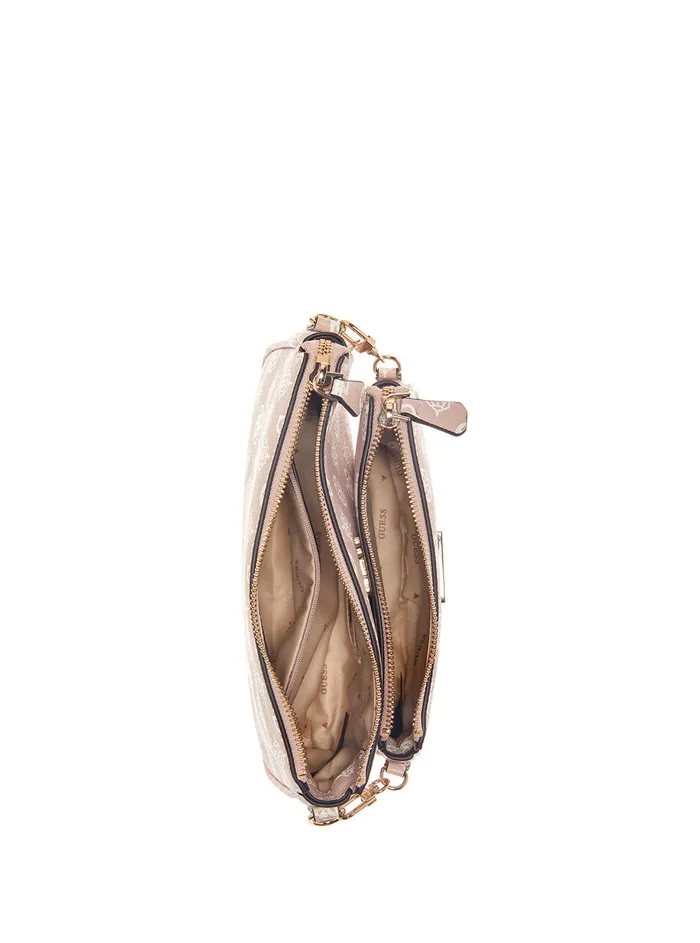Women Crossbody GUESS Rose Logo Noelle Double Crossbody Bag