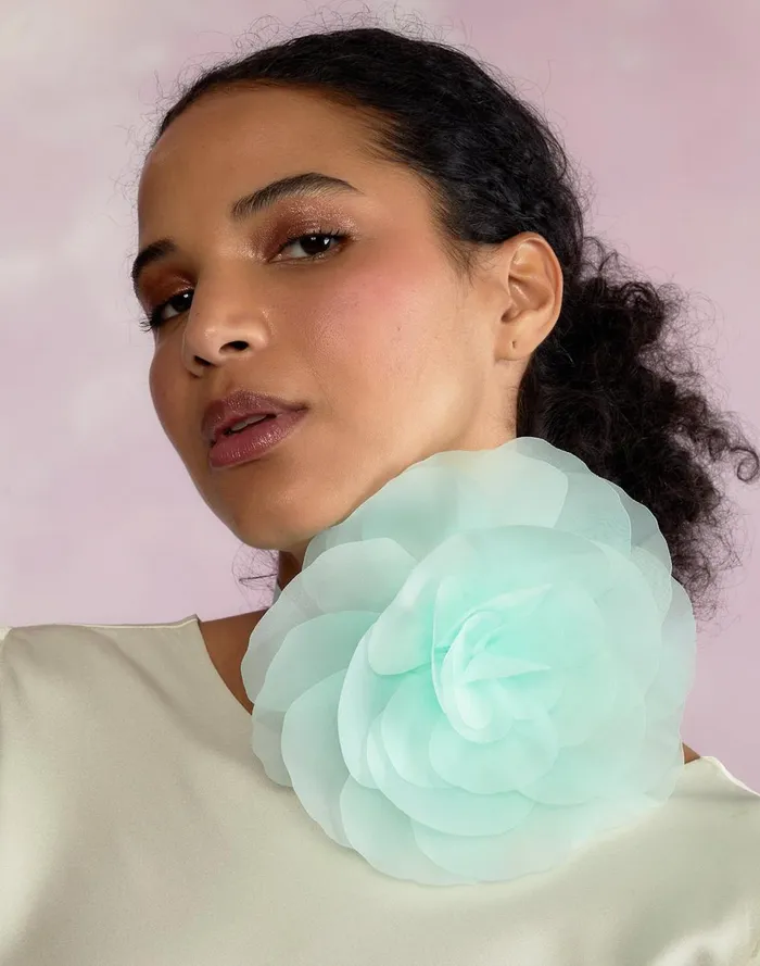 Women Cynthia Rowley Accessories Organza Flower Ties Mint