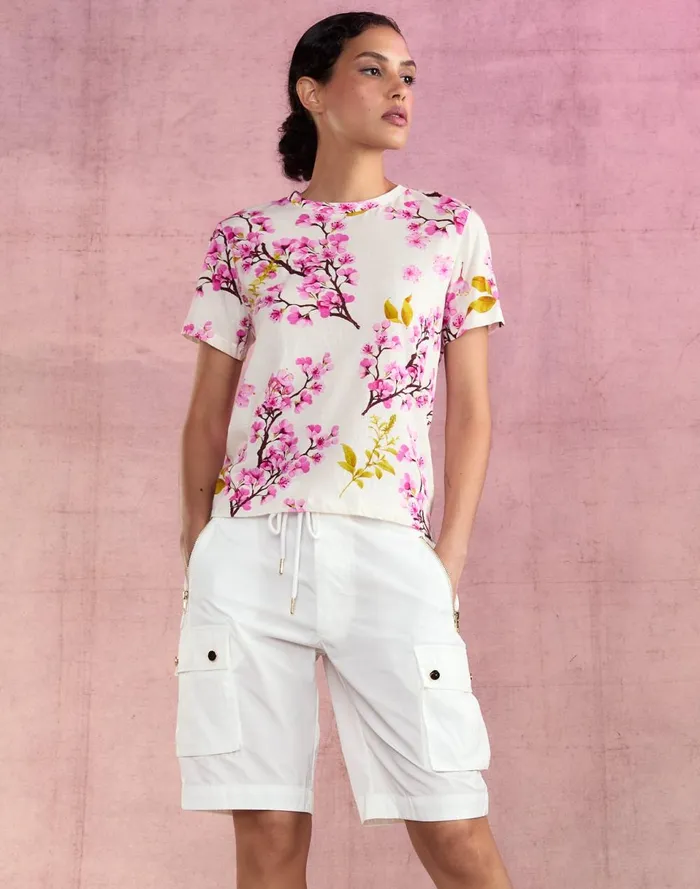 Women Cynthia Rowley Bottoms Cargo Board Shorts White