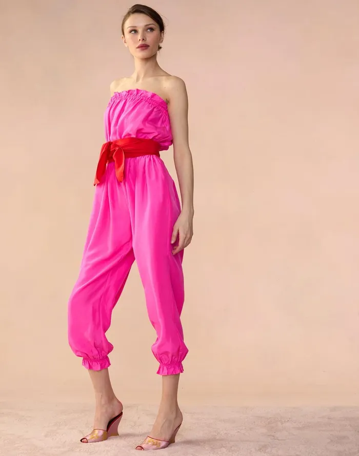 Women Cynthia Rowley Bottoms Cassis Jumpsuit Pnkrd Women Cynthia Rowley Bottoms Cassis Jumpsuit Pnkrd