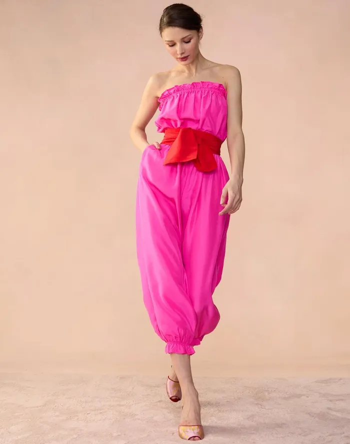 Women Cynthia Rowley Bottoms Cassis Jumpsuit Pnkrd Women Cynthia Rowley Bottoms Cassis Jumpsuit Pnkrd