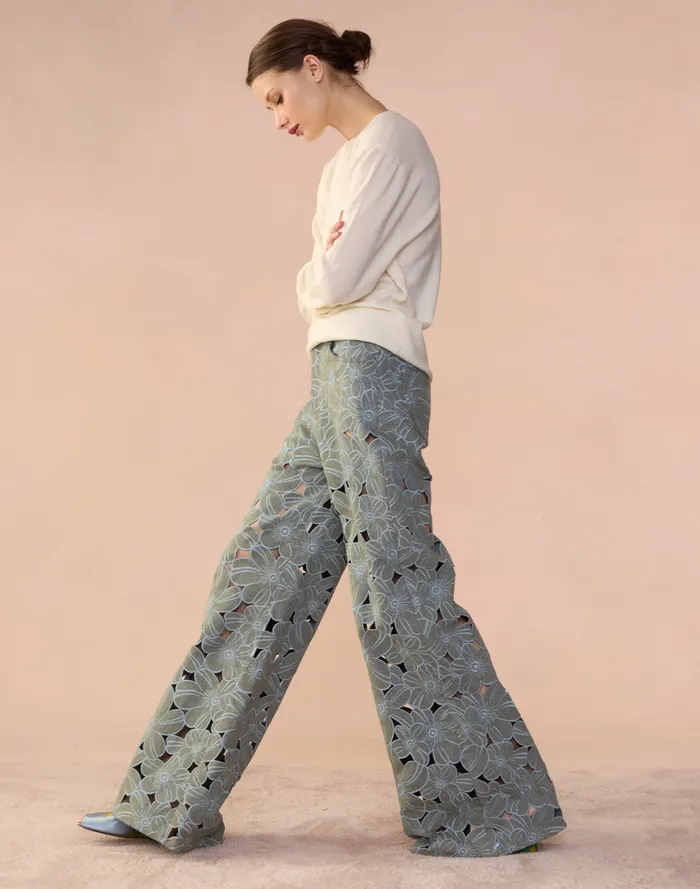 Women Cynthia Rowley Bottoms Flora Cutout Jeans Lghwsh Women Cynthia Rowley Bottoms Flora Cutout Jeans Lghwsh