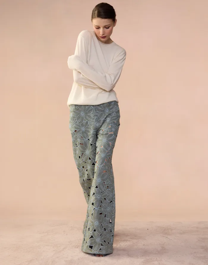 Women Cynthia Rowley Bottoms Flora Cutout Jeans Lghwsh Women Cynthia Rowley Bottoms Flora Cutout Jeans Lghwsh