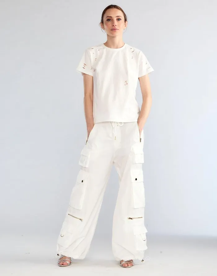Women Cynthia Rowley Bottoms Kim Cargo Pant White
