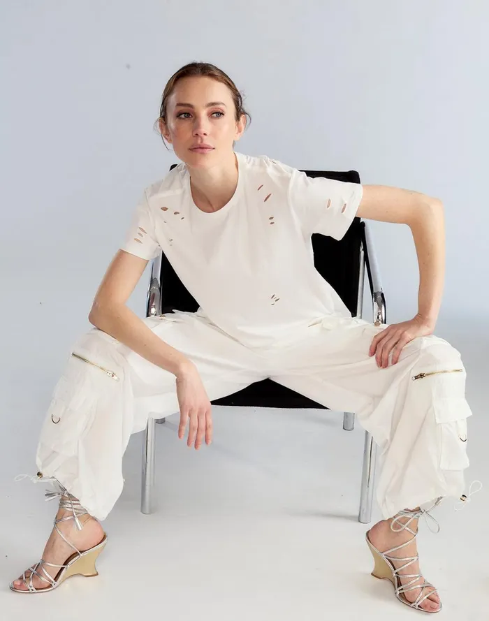 Women Cynthia Rowley Bottoms Kim Cargo Pant White Women Cynthia Rowley Bottoms Kim Cargo Pant White
