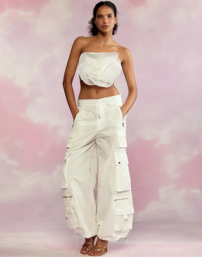 Women Cynthia Rowley Bottoms Kim Cargo Pant White Women Cynthia Rowley Bottoms Kim Cargo Pant White
