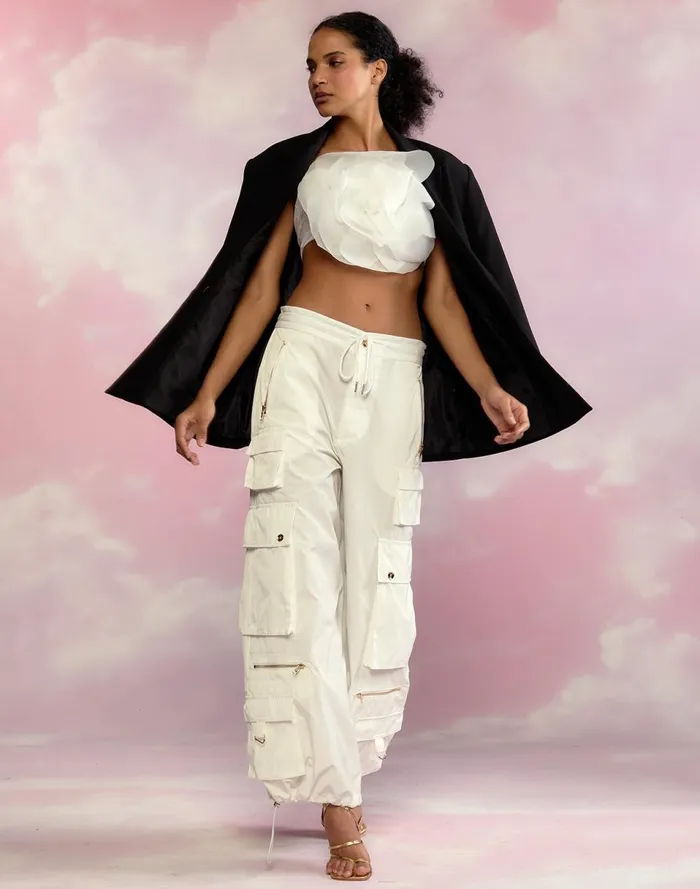Women Cynthia Rowley Bottoms Kim Cargo Pant White Women Cynthia Rowley Bottoms Kim Cargo Pant White