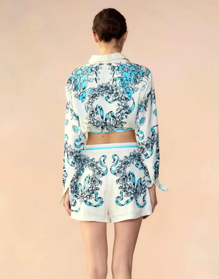 Women Cynthia Rowley Bottoms Marseille Shorts Wtblu Women Cynthia Rowley Bottoms Marseille Shorts Wtblu