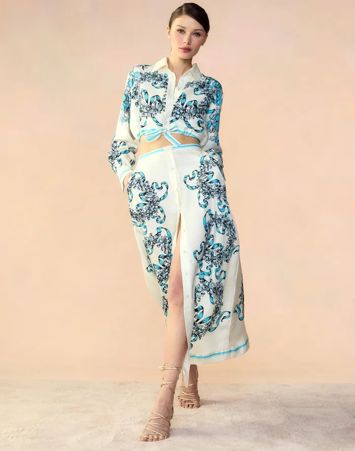 Women Cynthia Rowley Bottoms Marseille Skirt Wtblu Women Cynthia Rowley Bottoms Marseille Skirt Wtblu