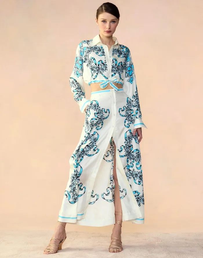 Women Cynthia Rowley Bottoms Marseille Skirt Wtblu Women Cynthia Rowley Bottoms Marseille Skirt Wtblu