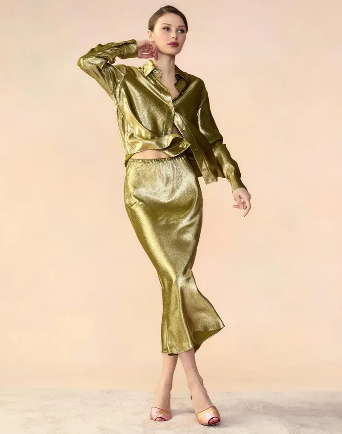 Women Cynthia Rowley Bottoms Shimmering Siren Skirt Green Women Cynthia Rowley Bottoms Shimmering Siren Skirt Green