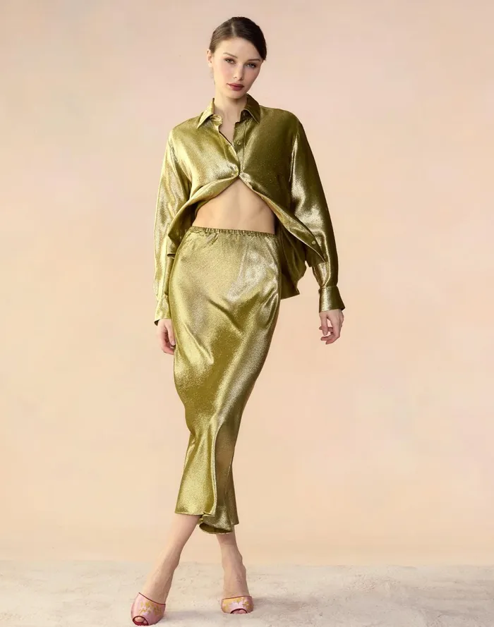 Women Cynthia Rowley Bottoms Shimmering Siren Skirt Green Women Cynthia Rowley Bottoms Shimmering Siren Skirt Green