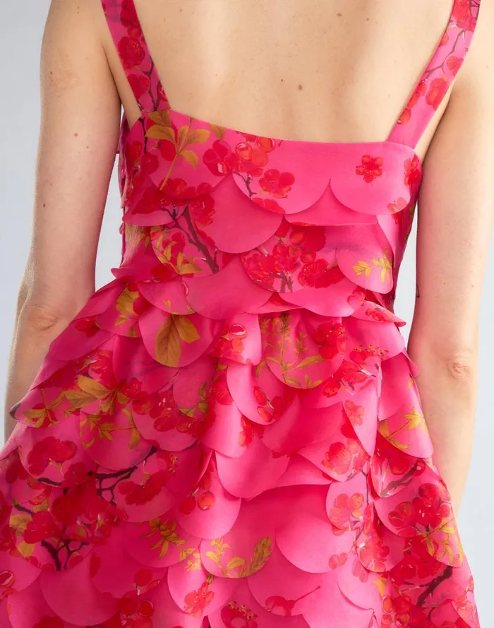 Women Cynthia Rowley Dresses Scalloped Petal Midi Dress Pnkmt Women Cynthia Rowley Dresses Scalloped Petal Midi Dress Pnkmt