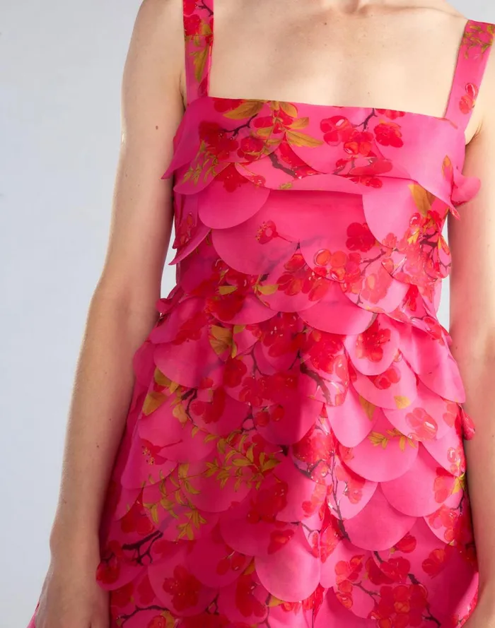 Women Cynthia Rowley Dresses Scalloped Petal Midi Dress Pnkmt Women Cynthia Rowley Dresses Scalloped Petal Midi Dress Pnkmt