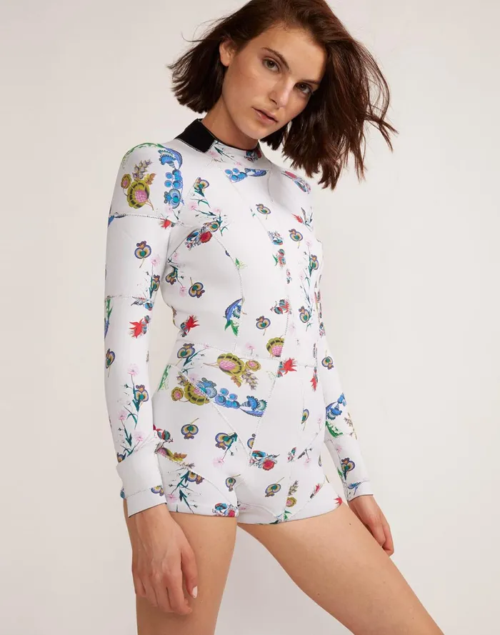 Women Cynthia Rowley Swim Garden Floral High Tide Wetsuit Whtbq