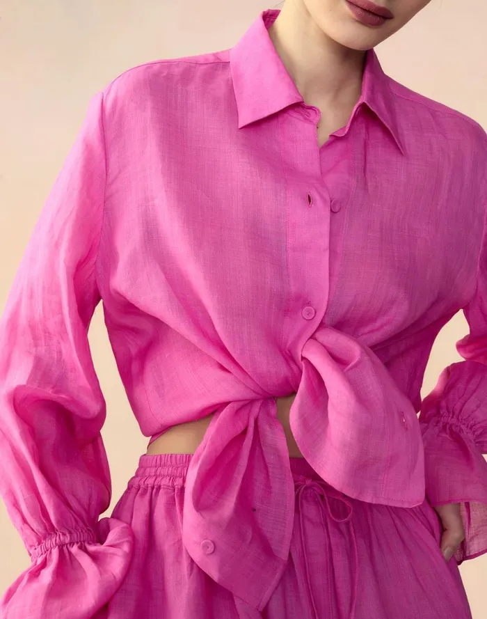 Women Cynthia Rowley Tops Baleira Blouse Htpnk Women Cynthia Rowley Tops Baleira Blouse Htpnk