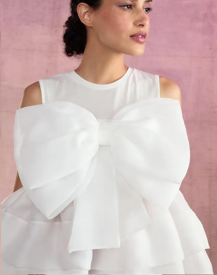 Women Cynthia Rowley Tops Blair Bow Top White Women Cynthia Rowley Tops Blair Bow Top White