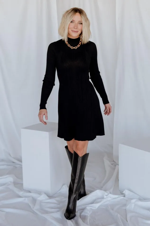 Women Dastrup Ribbed Dress Black Baltic Born Short Dresses Women Dastrup Ribbed Dress Black Baltic Born Short Dresses