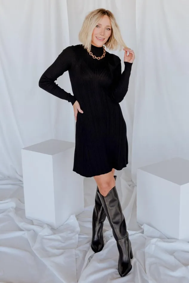 Women Dastrup Ribbed Dress Black Baltic Born Short Dresses Women Dastrup Ribbed Dress Black Baltic Born Short Dresses