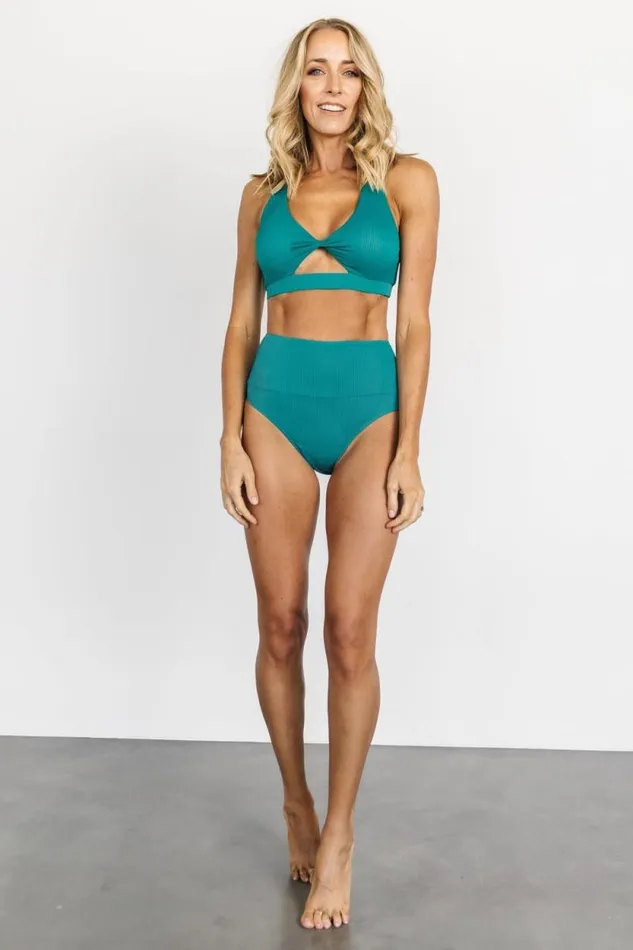 Women Del Mar Ribbed Bikini Bottom Jade Baltic Born Bikini Women Del Mar Ribbed Bikini Bottom Jade Baltic Born Bikini