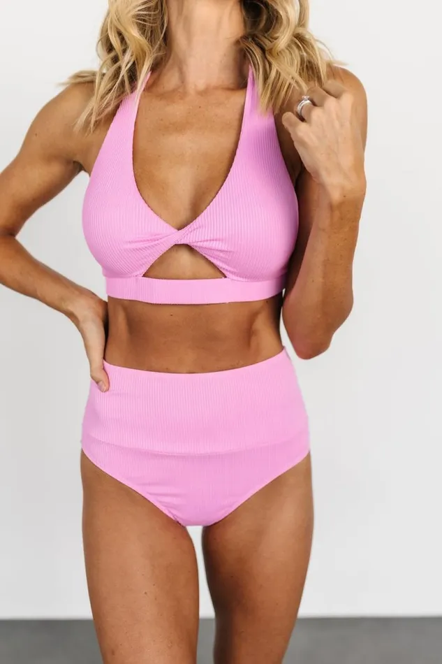Women Del Mar Ribbed Bikini Bottom Pink Baltic Born Bikini Women Del Mar Ribbed Bikini Bottom Pink Baltic Born Bikini
