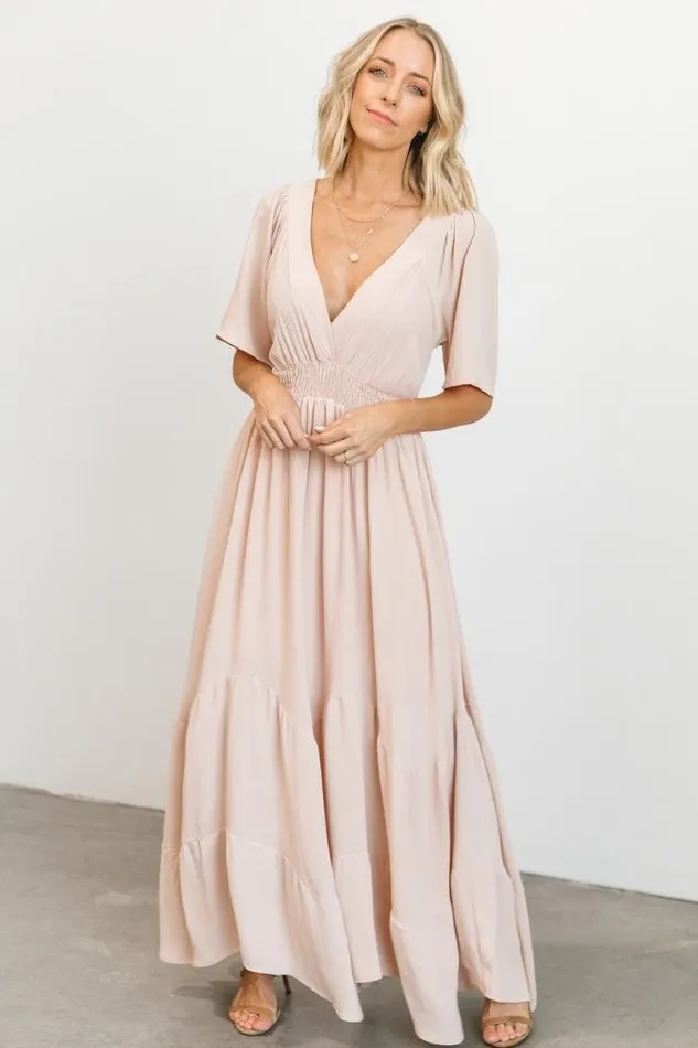 Women Delilah Maxi Dress Blush Baltic Born Maxi Dresses