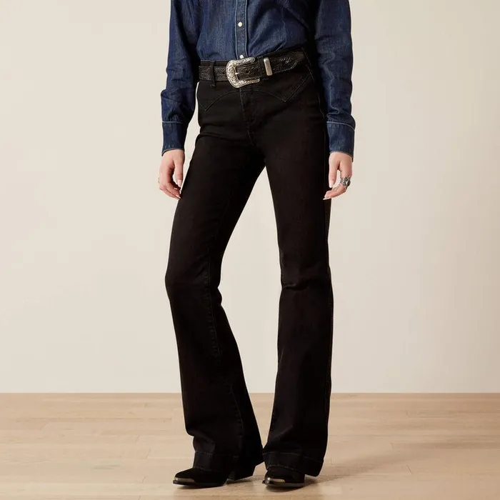 Women Denim Ariat High Rise Dixie Slim Trouser Jeans Valencia