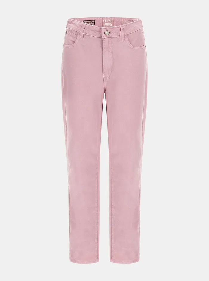 Women Denim GUESS Eco Highrise Straight Leg Denim Mom Jeans In Vintage Blush Wash Women Denim GUESS Eco Highrise Straight Leg Denim Mom Jeans In Vintage Blush Wash