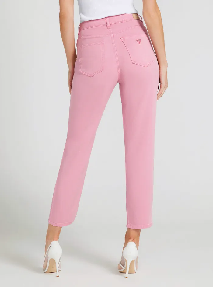 Women Denim GUESS Eco Highrise Straight Leg Denim Mom Jeans In Vintage Blush Wash Women Denim GUESS Eco Highrise Straight Leg Denim Mom Jeans In Vintage Blush Wash