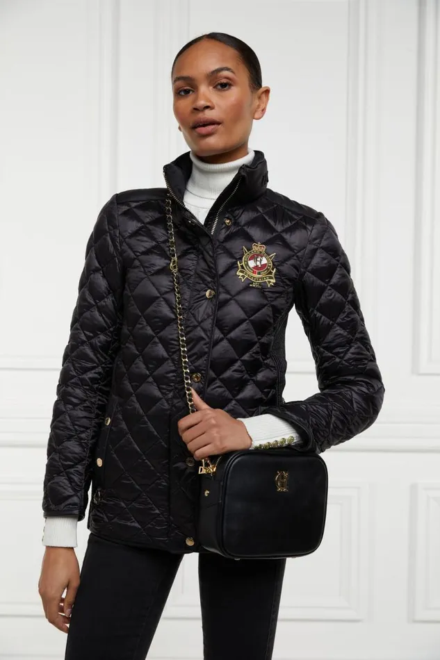 Women Diamond Quilt Classic Jacket Black Holland Cooper Jackets
