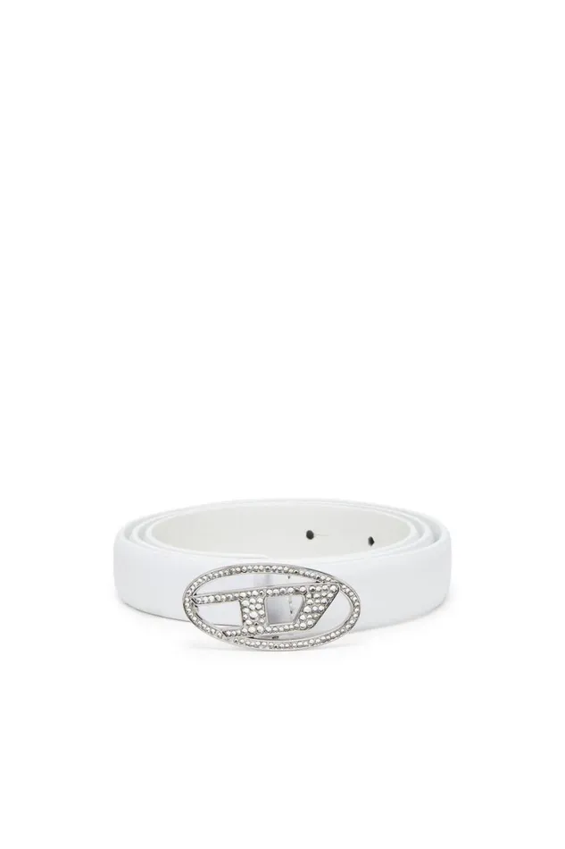 Women Diesel Belts B1DR STRASS 20 White