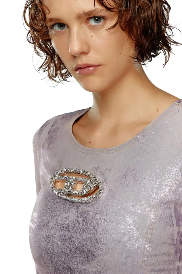 Women Diesel TShirts and Tops DETOP1FSE Pink Women Diesel TShirts and Tops DETOP1FSE Pink