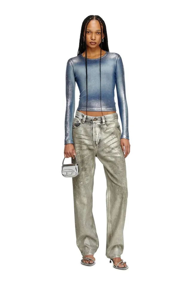 Women Diesel TShirts and Tops TBANESNCQ1 Blue