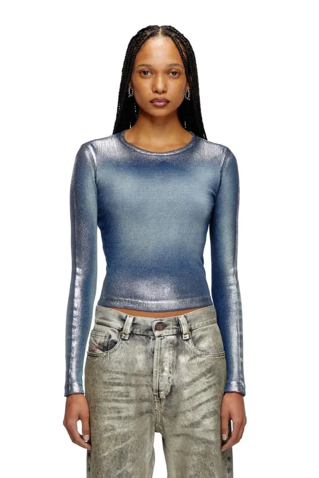 Women Diesel TShirts and Tops TBANESNCQ1 Blue Women Diesel TShirts and Tops TBANESNCQ1 Blue