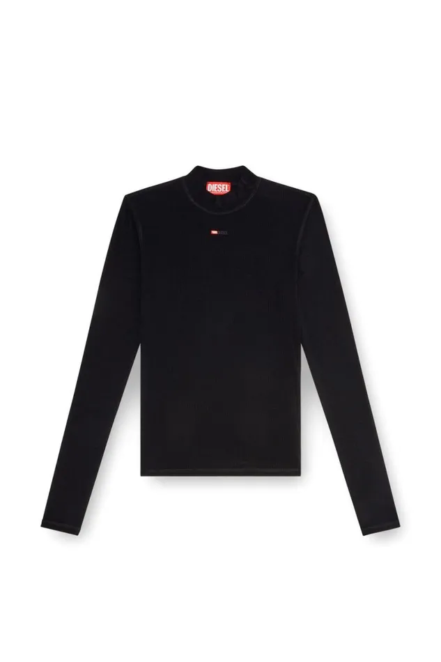 Women Diesel TShirts and Tops TMOKKYLSMICRODIV Black Women Diesel TShirts and Tops TMOKKYLSMICRODIV Black