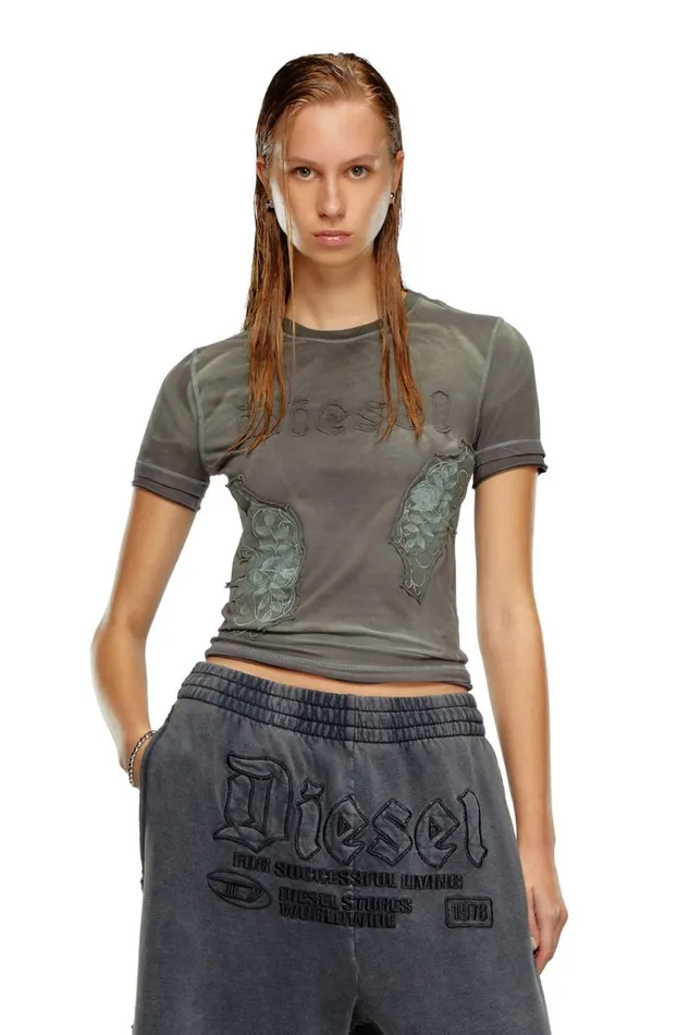 Women Diesel TShirts and Tops TUNCUT Green Women Diesel TShirts and Tops TUNCUT Green